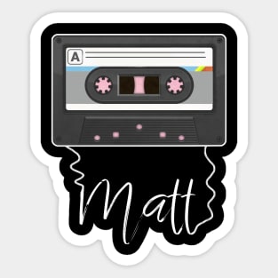 Design Matt Proud Name Birthday 70s 80s 90s Sticker